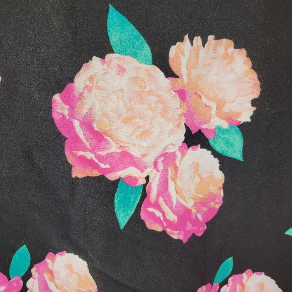 PINK Victorias Secret TWIN Duvet Cover Black Pink Roses Floral